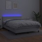 vidaXL Giroletto Molle con Materasso e LED Bianco 140x190cm Similpelle vidaXL Giroletto Molle con Materasso e LED Bianco 140x190cm Similpelle