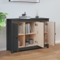 Credenza Grigia 100x35x74 cm in Legno Massello di Pino Credenza Grigia 100x35x74 cm in Legno Massello di Pino