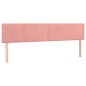 Letto a Molle con Materasso e LED Rosa 180x200 cm in Velluto Letto a Molle con Materasso e LED Rosa 180x200 cm in Velluto