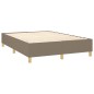 vidaXL Letto a Molle con Materasso e LED Tortora 140x200 cm in Tessuto