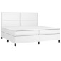 vidaXL Giroletto Molle con Materasso e LED Bianco 200x200cm Similpelle vidaXL Giroletto Molle con Materasso e LED Bianco 200x200cm Similpelle