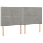 Letto a Molle Materasso e LED Grigio Chiaro 180x200 cm Velluto Letto a Molle Materasso e LED Grigio Chiaro 180x200 cm Velluto