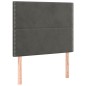 Letto a Molle con Materasso e LED Grigio Scuro 90x200cm Velluto Letto a Molle con Materasso e LED Grigio Scuro 90x200cm Velluto