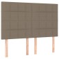vidaXL Giroletto a Molle con Materasso Tortora 140x200 cm in Tessuto