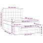 vidaXL Giroletto a Molle con Materasso Tortora 140x200 cm in Tessuto