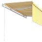 Tenda Sole Retrattile Automatica e Parasole 3x2,5mGialla Bianca Tenda Sole Retrattile Automatica e Parasole 3x2,5mGialla Bianca
