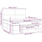 vidaXL Giroletto a Molle con Materasso Rosa 180x200 cm in Velluto