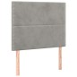 vidaXL Giroletto a Molle con Materasso Grigio Chiaro 90x200 cm Velluto