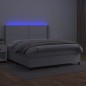vidaXL Giroletto Molle con Materasso e LED Bianco 160x200cm Similpelle vidaXL Giroletto Molle con Materasso e LED Bianco 160x200cm Similpelle