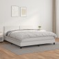 vidaXL Giroletto a Molle con Materasso Bianco 180x200 cm in Similpelle