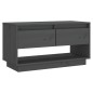 Mobile Porta TV Grigio 74x34x40 cm in Legno Massello di Pino Mobile Porta TV Grigio 74x34x40 cm in Legno Massello di Pino