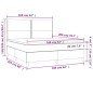 vidaXL Giroletto a Molle con Materasso Grigio 160x200 cm in Similpelle