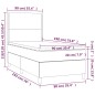 vidaXL Giroletto a Molle con Materasso Rosa 90x190 cm in Velluto