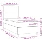 vidaXL Giroletto a Molle con Materasso Nero 100x200 cm in Velluto