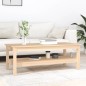 Tavolino da Salotto 110x50x40 cm in Legno Massello di Pino