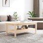 Tavolino da Salotto 110x50x40 cm in Legno Massello di Pino