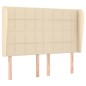 Giroletto a Molle con Materasso Crema 140x19 cm in Tessuto