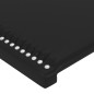 Testiera a LED nero 93x16x118/128 cm in Similpelle Testiera a LED nero 93x16x118/128 cm in Similpelle