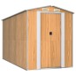 Capanno Giardino Marrone Chiaro 192x357x223cm Acciaio Zincato Capanno Giardino Marrone Chiaro 192x357x223cm Acciaio Zincato