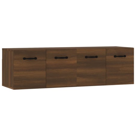 Mobili Parete 2 pz Rovere Marrone 80x35x36,5 cm in Multistrato