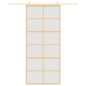 Porta Scorrevole Dorata 90x205 Vetro Smerigliato ESG Alluminio Porta Scorrevole Dorata 90x205 Vetro Smerigliato ESG Alluminio