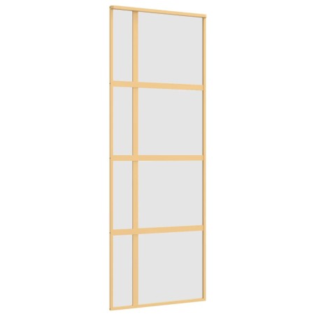 Porta Scorrevole Dorata 76x205 Vetro Smerigliato ESG Alluminio