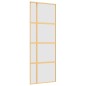 Porta Scorrevole Dorata 76x205 Vetro Smerigliato ESG Alluminio