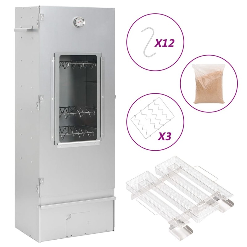 Forno Affumicatore BBQ Generatore Fumo Freddo Acciaio Zincato Forno Affumicatore BBQ Generatore Fumo Freddo Acciaio Zincato