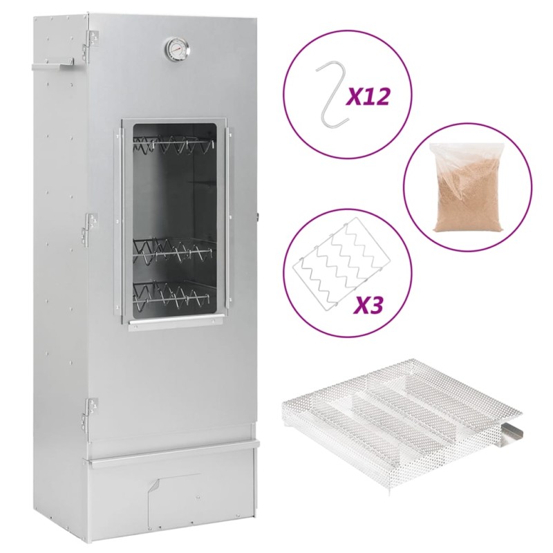 Forno Affumicatore BBQ Generatore Fumo Freddo Acciaio Zincato Forno Affumicatore BBQ Generatore Fumo Freddo Acciaio Zincato