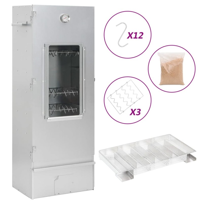 Forno Affumicatore BBQ Generatore Fumo Freddo Acciaio Zincato Forno Affumicatore BBQ Generatore Fumo Freddo Acciaio Zincato