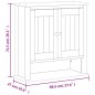 Mobile Bagno a Muro BERG Bianco 69,5x27x71,5cm Legno Massello Mobile Bagno a Muro BERG Bianco 69,5x27x71,5cm Legno Massello
