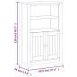 Mobile da Bagno BERG Bianco 69,5x34x110 cm Legno Massello Pino Mobile da Bagno BERG Bianco 69,5x34x110 cm Legno Massello Pino