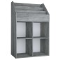 Portariviste per Bambini Grigio Cemento 71x30x114 cm Truciolato Portariviste per Bambini Grigio Cemento 71x30x114 cm Truciolato