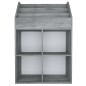 Portariviste per Bambini Grigio Cemento 71x30x114 cm Truciolato Portariviste per Bambini Grigio Cemento 71x30x114 cm Truciolato