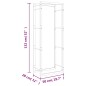 Portalegna 50x28x132 cm in Acciaio Inossidabile Portalegna 50x28x132 cm in Acciaio Inossidabile