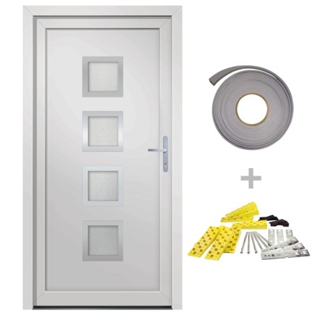 vidaXL Porta Ingresso Bianca 98x200 cm in PVC