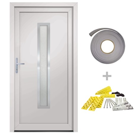 vidaXL Porta Ingresso Bianca 88x200 cm in PVC