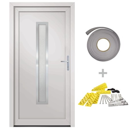 vidaXL Porta Ingresso Bianca 98x200 cm in PVC