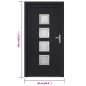 vidaXL Porta Ingresso Antracite 98x208 cm in PVC vidaXL Porta Ingresso Antracite 98x208 cm in PVC
