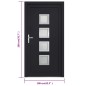 Porta Ingresso Antracite 108x200 cm in PVC Porta Ingresso Antracite 108x200 cm in PVC