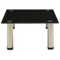 322761  TV Stand Black 60x35x17 cm Tempered Glass