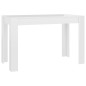 Tavolo da Pranzo Bianco Lucido 120x60x76 cm Legno Multistrato Tavolo da Pranzo Bianco Lucido 120x60x76 cm Legno Multistrato