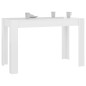Tavolo da Pranzo Bianco Lucido 120x60x76 cm Legno Multistrato Tavolo da Pranzo Bianco Lucido 120x60x76 cm Legno Multistrato