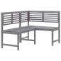 Set da Bistrot 4 pz in Legno Massello di Acacia Grigio Set da Bistrot 4 pz in Legno Massello di Acacia Grigio
