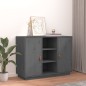 Credenza Grigia 100x40x75 cm in Legno Massello di Pino Credenza Grigia 100x40x75 cm in Legno Massello di Pino