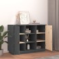 Credenza Grigia 100x40x75 cm in Legno Massello di Pino Credenza Grigia 100x40x75 cm in Legno Massello di Pino