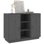 Credenza Grigia 100x40x75 cm in Legno Massello di Pino Credenza Grigia 100x40x75 cm in Legno Massello di Pino