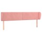 Testiera ad Orecchio Rosa 183x23x78/88 cm in Velluto Testiera ad Orecchio Rosa 183x23x78/88 cm in Velluto