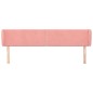 Testiera ad Orecchio Rosa 183x23x78/88 cm in Velluto Testiera ad Orecchio Rosa 183x23x78/88 cm in Velluto