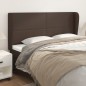 Testiera ad Orecchio Marrone 203x23x118/128 cm in Similpelle Testiera ad Orecchio Marrone 203x23x118/128 cm in Similpelle